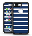 Navy Blue and White Horizontal Stripes - iPhone 7 Plus/8 Plus OtterBox Case & Skin Kits