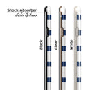 Navy Blue and White Stripes iPhone 6/6s or 6/6s Plus 2-Piece Hybrid INK-Fuzed Case