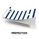 Navy Blue and White Stripes - Premium Protective Decal Skin-Kit for the Apple Credit Card
