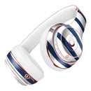 Navy Blue and White Stripes Full-Body Skin Kit for the Beats by Dre Solo 3 Wireless Headphones