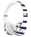 Navy Blue and White Stripes Full-Body Skin Kit for the Beats by Dre Solo 3 Wireless Headphones
