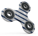 Navy Blue and White Stripes Full-Body Fidget Spinner Skin-Kit