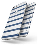 Navy Blue and White Stripes - Skin-kit for the iPhone 8 or 8 Plus