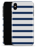 Navy Blue and White Stripes - iPhone X Clipit Case