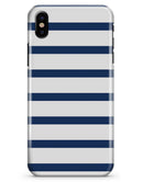 Navy Blue and White Stripes - iPhone X Clipit Case