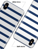 Navy Blue and White Stripes - iPhone X Clipit Case
