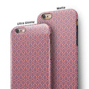 Navy Cells Over Coral  iPhone 6/6s or 6/6s Plus 2-Piece Hybrid INK-Fuzed Case