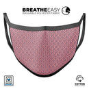 Navy Cells Over Coral  - Made in USA Mouth Cover Unisex Anti-Dust Cotton Blend Reusable & Washable Face Mask with Adjustable Sizing for Adult or Child