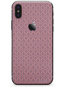 Navy Cells Over Coral  - iPhone X Skin-Kit
