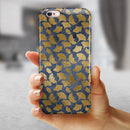 Navy Gold Foil v10 iPhone 6/6s or 6/6s Plus 2-Piece Hybrid INK-Fuzed Case