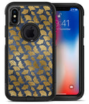 Navy Gold Foil v10 2 - iPhone X OtterBox Case & Skin Kits