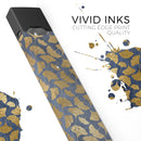 Navy Gold Foil v10 - Premium Decal Protective Skin-Wrap Sticker compatible with the Juul Labs vaping device