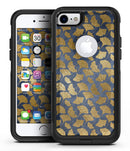 Navy Gold Foil v10 - iPhone 7 or 7 Plus Commuter Case Skin Kit
