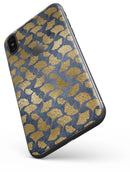 Navy Gold Foil v10 - iPhone X Skin-Kit