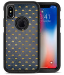 Navy Gold Foil v12 2 - iPhone X OtterBox Case & Skin Kits