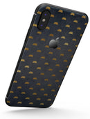 Navy Gold Foil v12 - iPhone X Skin-Kit