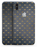 Navy Gold Foil v12 - iPhone X Skin-Kit