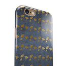 Navy Gold Foil v13 iPhone 6/6s or 6/6s Plus 2-Piece Hybrid INK-Fuzed Case
