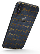 Navy Gold Foil v13 - iPhone X Skin-Kit