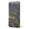 Navy Gold Foil v1 iPhone 6/6s or 6/6s Plus 2-Piece Hybrid INK-Fuzed Case