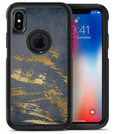 Navy Gold Foil v1 2 - iPhone X OtterBox Case & Skin Kits