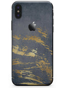 Navy Gold Foil v1 - iPhone X Skin-Kit