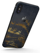 Navy Gold Foil v1 - iPhone X Skin-Kit