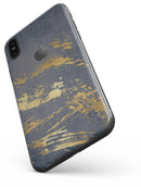 Navy Gold Foil v1 - iPhone X Skin-Kit