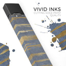Navy Gold Foil v2 - Premium Decal Protective Skin-Wrap Sticker compatible with the Juul Labs vaping device