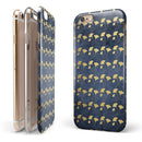 Navy Gold Foil v4 iPhone 6/6s or 6/6s Plus 2-Piece Hybrid INK-Fuzed Case
