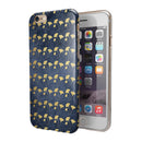 Navy Gold Foil v4 iPhone 6/6s or 6/6s Plus 2-Piece Hybrid INK-Fuzed Case