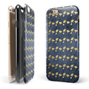 Navy Gold Foil v4 iPhone 6/6s or 6/6s Plus 2-Piece Hybrid INK-Fuzed Case