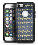 Navy Gold Foil v4 - iPhone 7 or 7 Plus Commuter Case Skin Kit