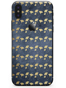 Navy Gold Foil v4 - iPhone X Skin-Kit
