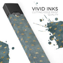 Navy Gold Foil v5 - Premium Decal Protective Skin-Wrap Sticker compatible with the Juul Labs vaping device