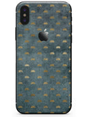 Navy Gold Foil v5 - iPhone X Skin-Kit