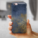 Navy Gold Foil v6 iPhone 6/6s or 6/6s Plus 2-Piece Hybrid INK-Fuzed Case