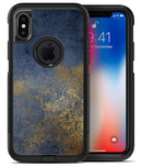Navy Gold Foil v6 2 - iPhone X OtterBox Case & Skin Kits