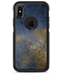 Navy Gold Foil v6 2 - iPhone X OtterBox Case & Skin Kits