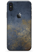 Navy Gold Foil v6 - iPhone X Skin-Kit