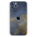 Navy Gold Foil v6 - Protective Skin Wrap & Decal – Compatible with iPhone SE to iPhone 17 Pro Max (All Models)