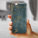 Navy Gold Foil v7 iPhone 6/6s or 6/6s Plus 2-Piece Hybrid INK-Fuzed Case