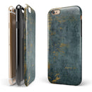 Navy Gold Foil v7 iPhone 6/6s or 6/6s Plus 2-Piece Hybrid INK-Fuzed Case