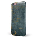 Navy Gold Foil v7 iPhone 6/6s or 6/6s Plus 2-Piece Hybrid INK-Fuzed Case