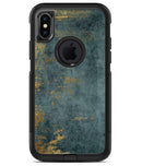 Navy Gold Foil v7 2 - iPhone X OtterBox Case & Skin Kits