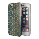 Navy Gold Foil v9 iPhone 6/6s or 6/6s Plus 2-Piece Hybrid INK-Fuzed Case