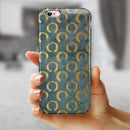 Navy Gold Foil v9 iPhone 6/6s or 6/6s Plus 2-Piece Hybrid INK-Fuzed Case