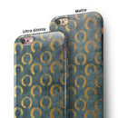 Navy Gold Foil v9 iPhone 6/6s or 6/6s Plus 2-Piece Hybrid INK-Fuzed Case