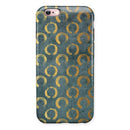 Navy Gold Foil v9 iPhone 6/6s or 6/6s Plus 2-Piece Hybrid INK-Fuzed Case