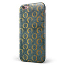 Navy Gold Foil v9 iPhone 6/6s or 6/6s Plus 2-Piece Hybrid INK-Fuzed Case
